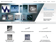 Tablet Screenshot of batz-leuchtsysteme.de